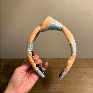 Lele Sadoughi Peach and Light Blue Headband